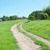 Portions of the trail widen as it continues to climb the hills.