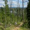 The final 1/4 mile as the trail drops to Beula Lake.