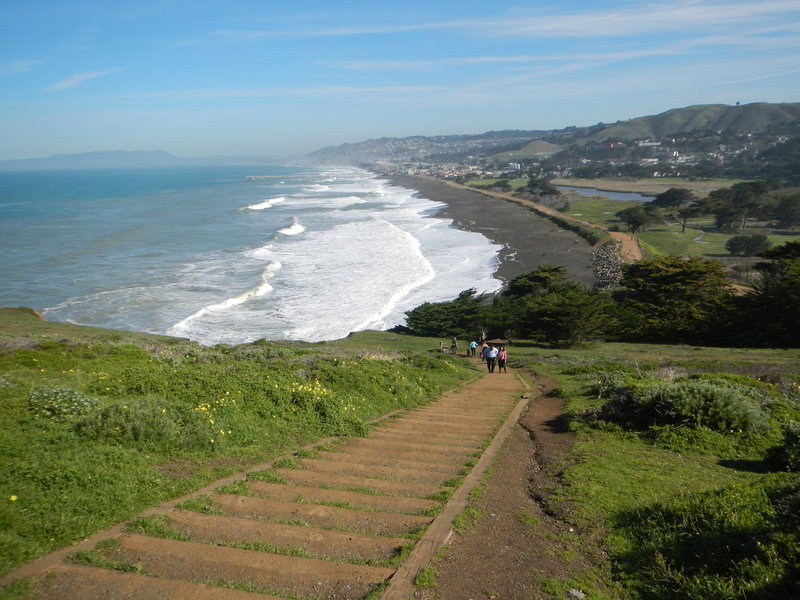 The "Grand Stairway" at Bootleggers Cove.