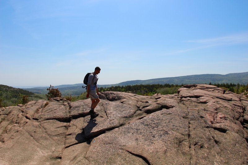 Descending from Beehive summit.