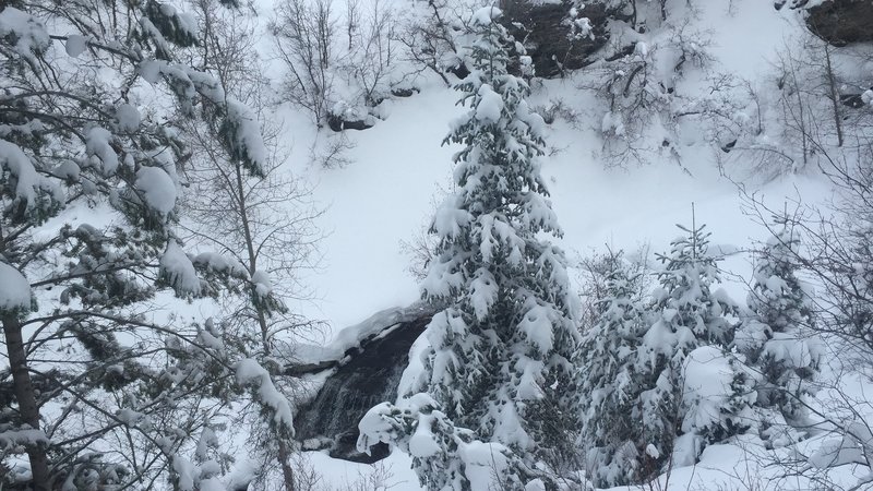 One of the small waterfalls along the trail.