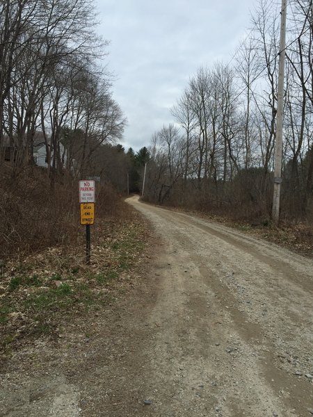 Trailhead beginning.  .3 miles long before it changes to a true trail.