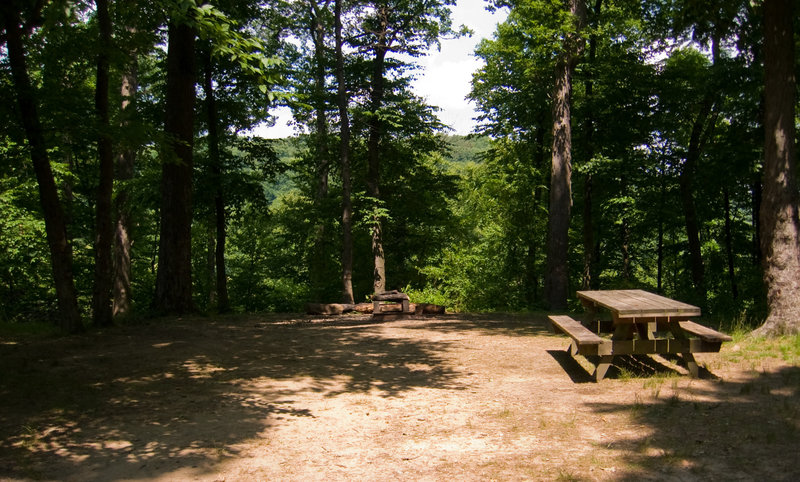 A quiet picnic area along the trail.