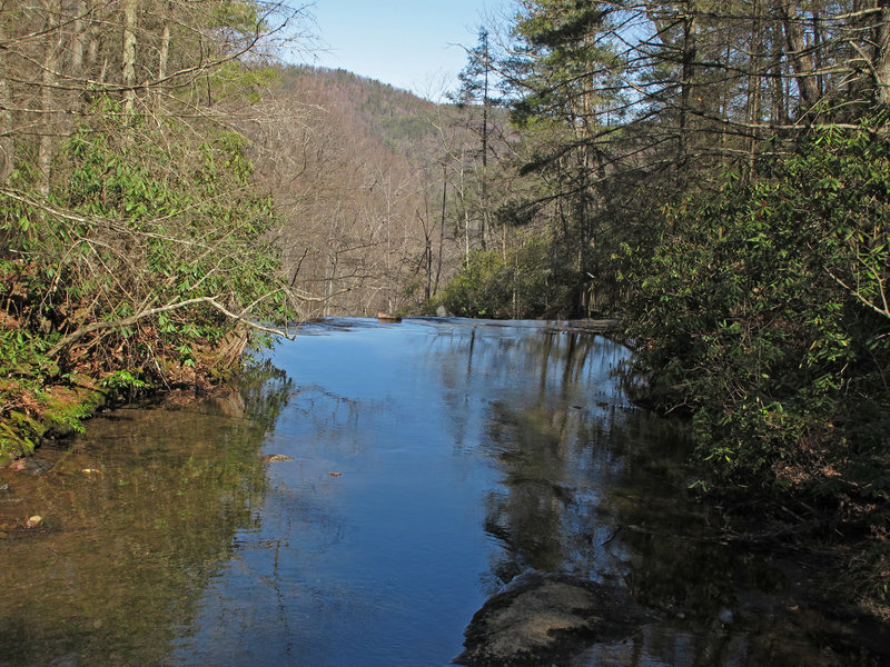 Before Jakob Fork turns into High Shoals Falls.