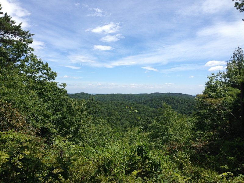 There are about 4-5 views like this on the Upper Falls Trail. This is the first, and a welcome one, finally getting up the first couple miles of ascent.