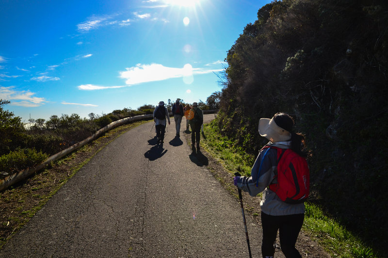 Making the trek up Sneath Lane.