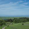 Felt Lake, Stanford Dish, and the East Bay stretch out before you from the trail.