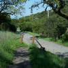 The trail intersection with the Arastradero Creek Trail.