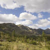 Looking north along the mountains at Marias Pass