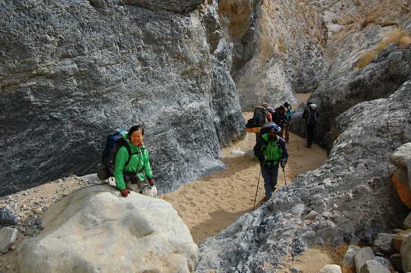 The sand and rock make for a stunning landscape.