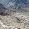 The trail as it descends towards the oasis. On the return trip, you have to return up this trail.