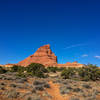 A giant monument along the trail.