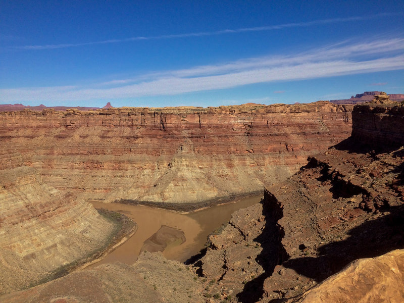 A mere 1,000 feet away from the river, straight up!