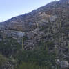 The rocky hillside of the Wild Burro Canyon.