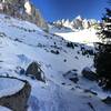 Mt Whitney from the North Fork Lone Pine Creek Trail.