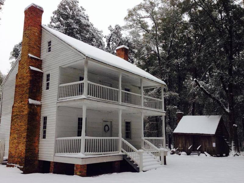 Harmony Hill Plantation on MST Segment 13B in the snow.