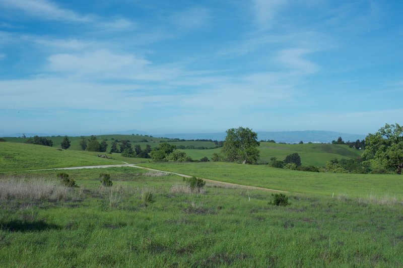 A view of the intersection of the Meadowlark and Juan Bautista de Anza trails.