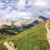 Climbing up one of the last switchbacks up to the high point of the day