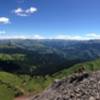 Panoramic view. On the right you are looking south, down valley towards Durango. The road cut you see is the road leading up to Coalbank.