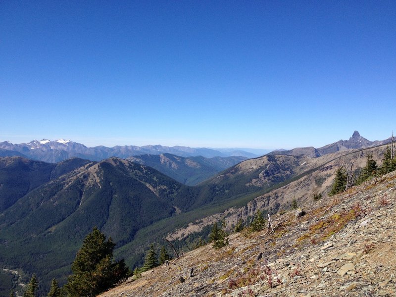 View on the last section of the hike up to Elk Mountain.