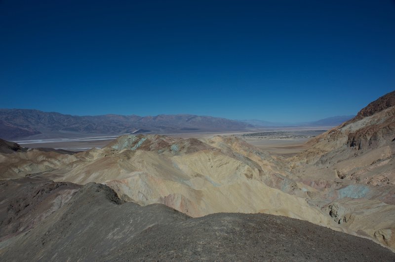 The views at the end of the trail are breathtaking. You can see Death Valley, the salts flats, the Furnace Creek area, and the geologic rock colors that make Death Valley famous.