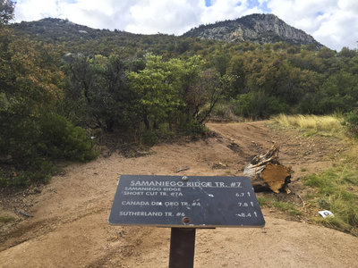 From the Gap you can head up the Samaniego Ridge Trail to the CDO or Sutherland.