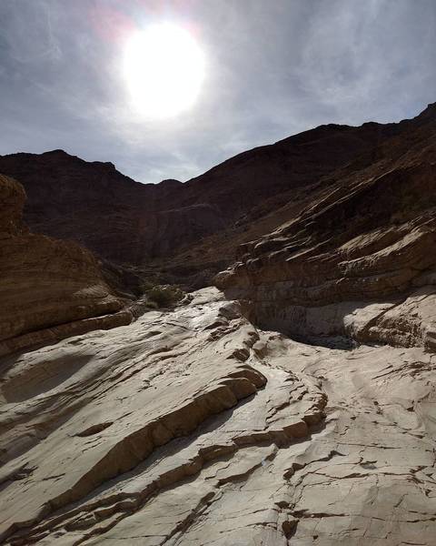 Smooth rock in Mosaic Canyon.