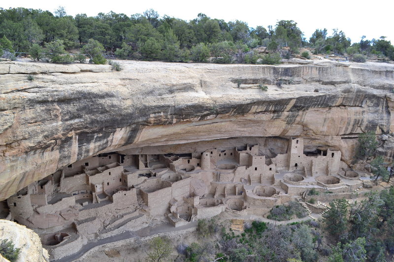 View of Cliff Palace from above. One of those mind blowing experiences when you first come upon this historic settlement. Amazing to think that someone in the past probably stumbled upon this village with no idea that it was there; what an experience!