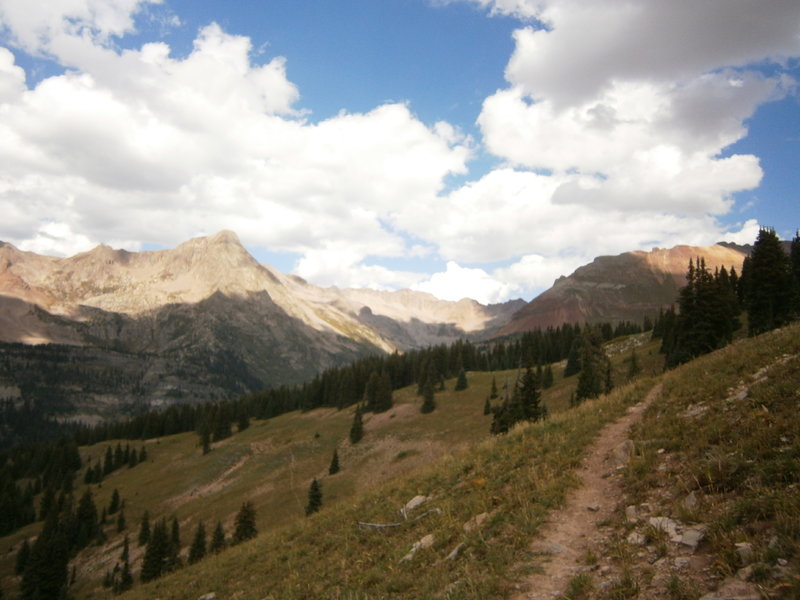 Look north at Grizzly Peak from the lesser known White Creek Trail.