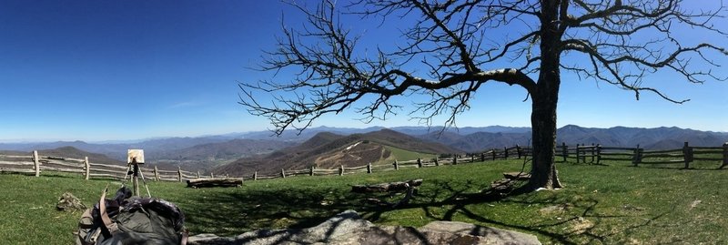 View from the top of Hemphill Bald. Roughly 5500'.