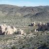 The rock formations that the trail passes through at the beginning of the trail. They are great for exploration.