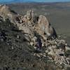 Rocks on the side of Ryan Mountain.