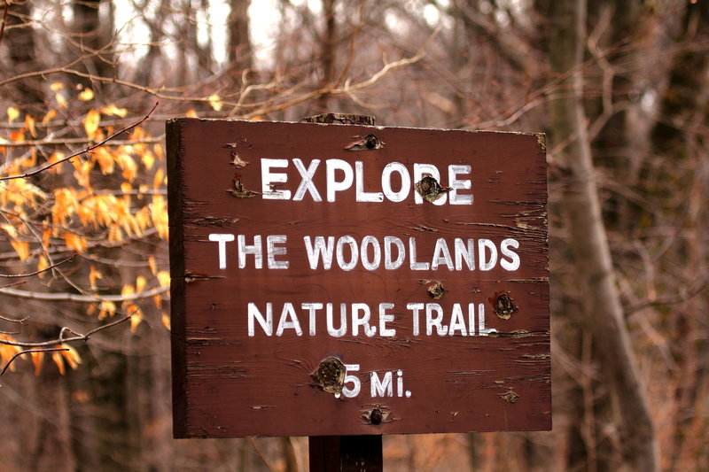 Rock Creek Park Nature Trail sign.