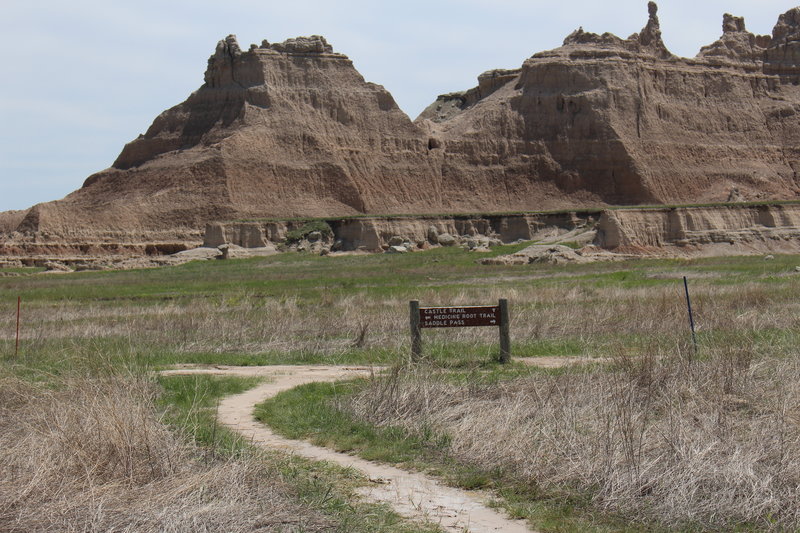 Intersection of the Castle Trail, Medicine Root Trail and Saddle Pass Trail.