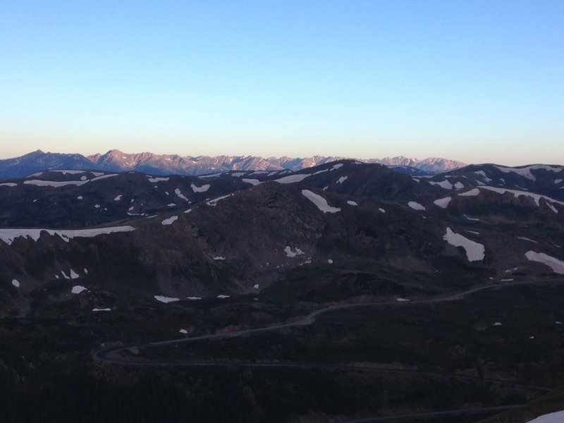 Looking North with Loveland Pass road in the foreground.