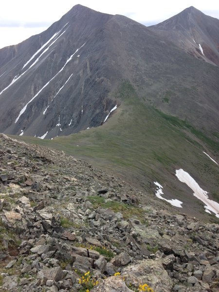 This is from Grizzly looking towards Torreys on the left and Grays on the right.