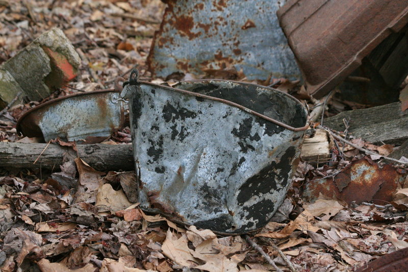 Artifacts lying around the Pocosin Mission ruins. Please do not disturb any mission ruins. Artifacts are protected by law.