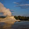 Castle Geyser in its post-eruption steam phase.