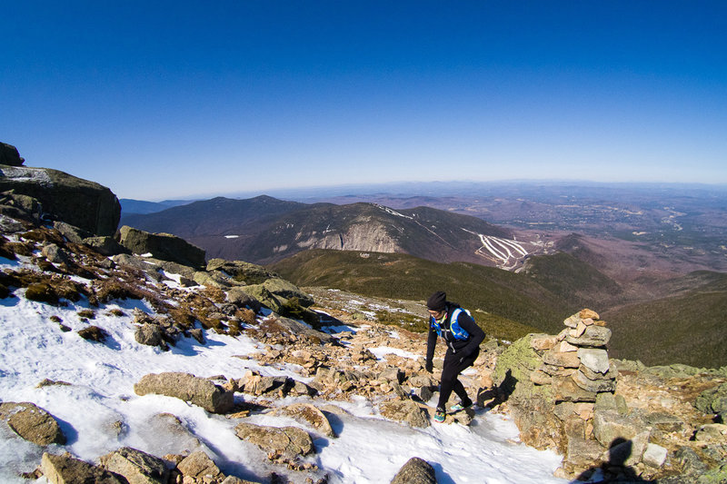 Climbing up the Old Bridle Path up to Mount Lafayette