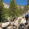 Hiking up North Fork Big Pine Creek