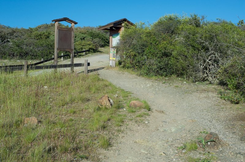 The trail ends at an information kiosk with a map of the preserve and other important information.  You can also tell that the trail has become rockier in this section.