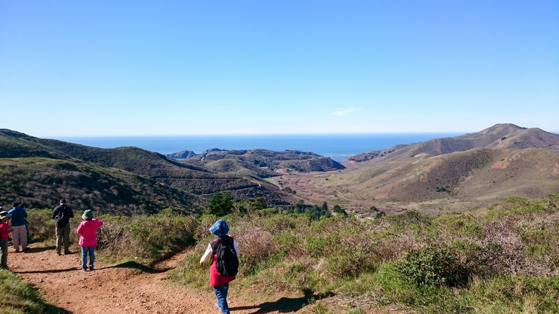 Heading down the Coastal Trail.