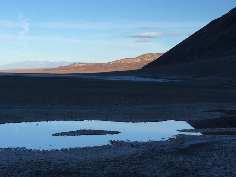 282 ft below sea level in Badwater Basin.