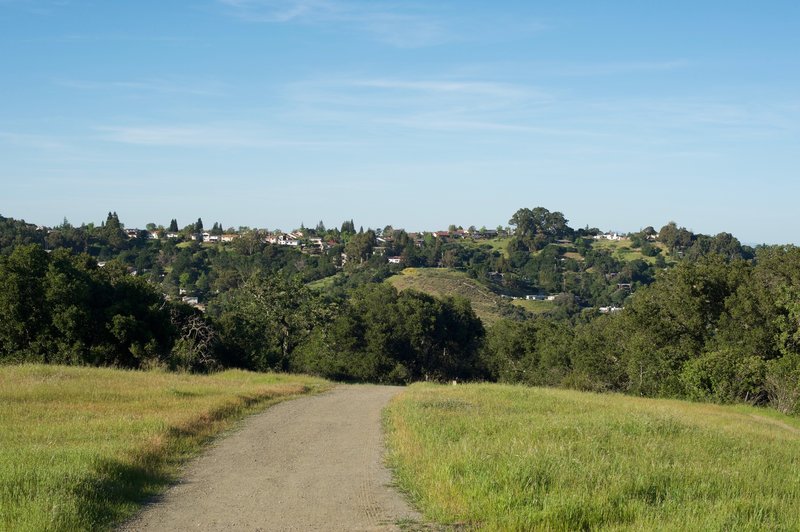 The trail as it makes its way into the grasslands.  The trail levels out at this point.