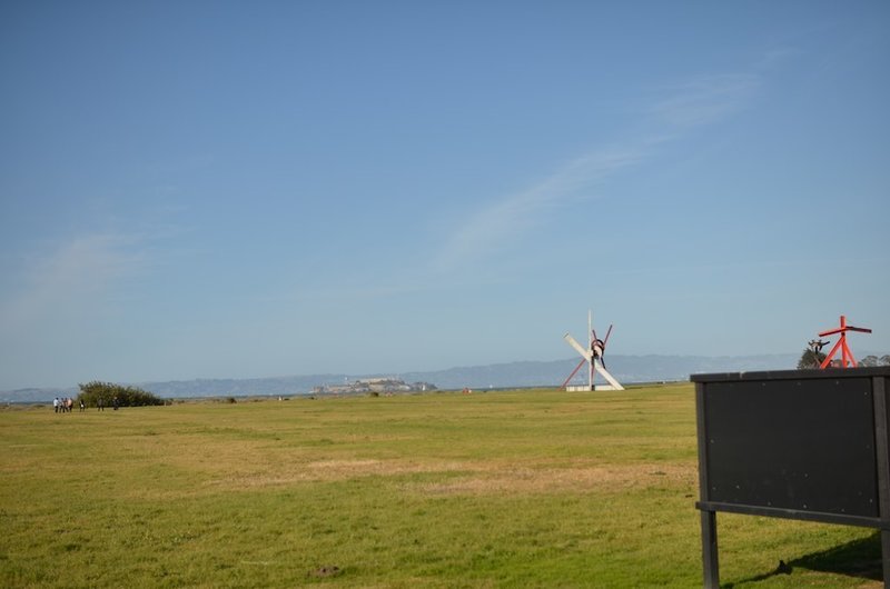 Sculptures in Chrissy Field.