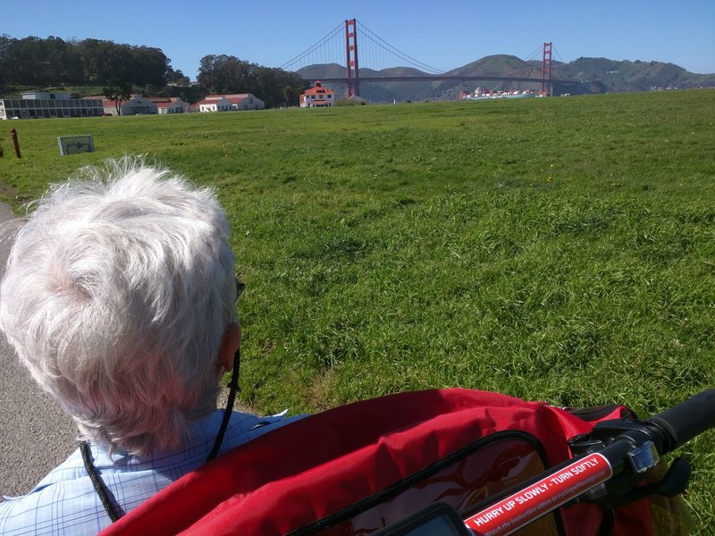 Looking out to the Golden Gate Bridge.