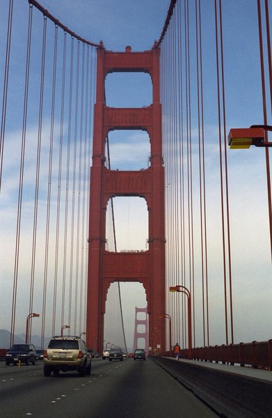 Heading over the Golden Gate.