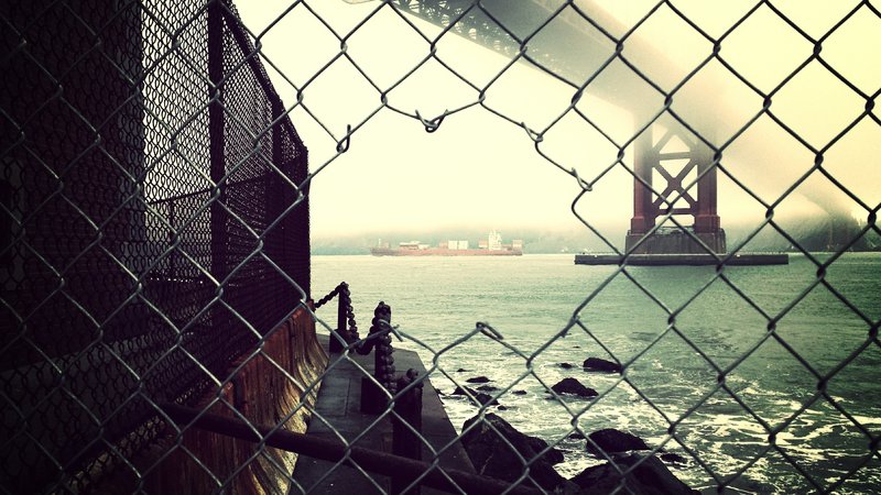 Under the Golden Gate, near Hopper's Hands.