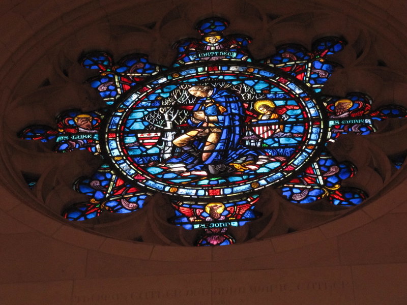 General Washington in stained glass at the chapel.