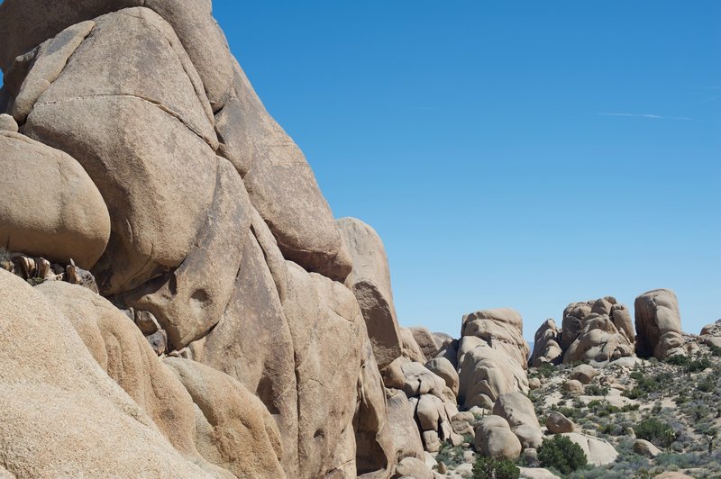 Rock fields are popular with climbers.  There are plenty of opportunities for various skill levels.